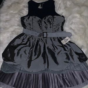 Knee length navy blue/grey dress